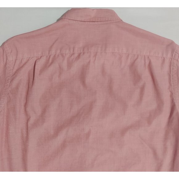 J. Crew 2-Ply 100% Cotton Long Sleeve Button Down Shirt Size Large Red White - Picture 8 of 8